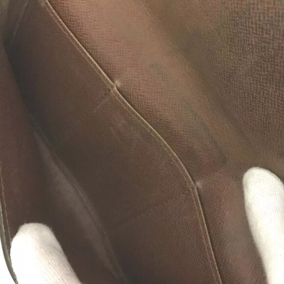 566146BT (L1) Louis Vuitton Wallet Long Porte Yen 3 Cartes Credit Brown Monogram - Picture 6 of 8